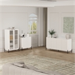 Abbey Decor Glass Cabinet in White made from Engineered Wood