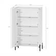 Abbey Decor Glass Cabinet in White made from Engineered Wood
