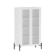 Abbey Decor Glass Cabinet in White made from Engineered Wood