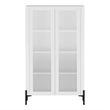 Abbey Decor Glass Cabinet in White made from Engineered Wood