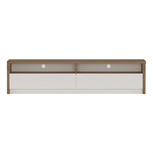 Duncan 70&quot TV Stand in Maple and Off White made from Engineered Wood