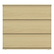 Molly Modern Nightstand with 3 Drawers in Natural Oak