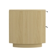 Olivia Modern Nightstand with 2 Drawers in Natural Oak and Black