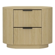 Olivia Modern Nightstand with 2 Drawers in Natural Oak and Black