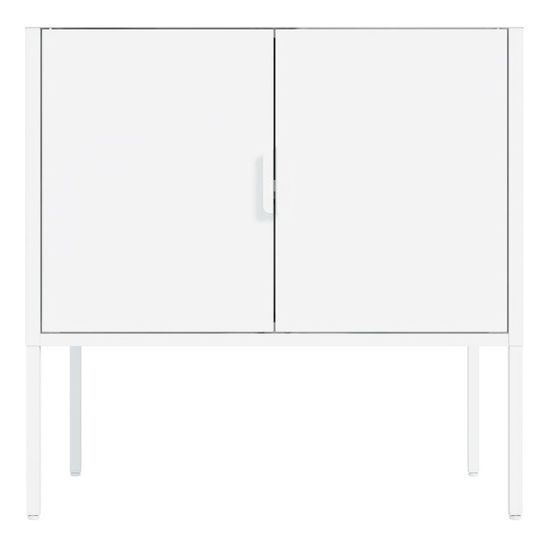 Ava Modern 23.6 Accent Cabinet with 2 Adjustable Shelves in White