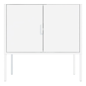 Ava Modern 23.6 Accent Cabinet with 2 Adjustable Shelves in White