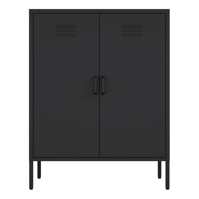 Naomi Modern 31.5 Accent Cabinet with 3 Adjustable Shelves in Black