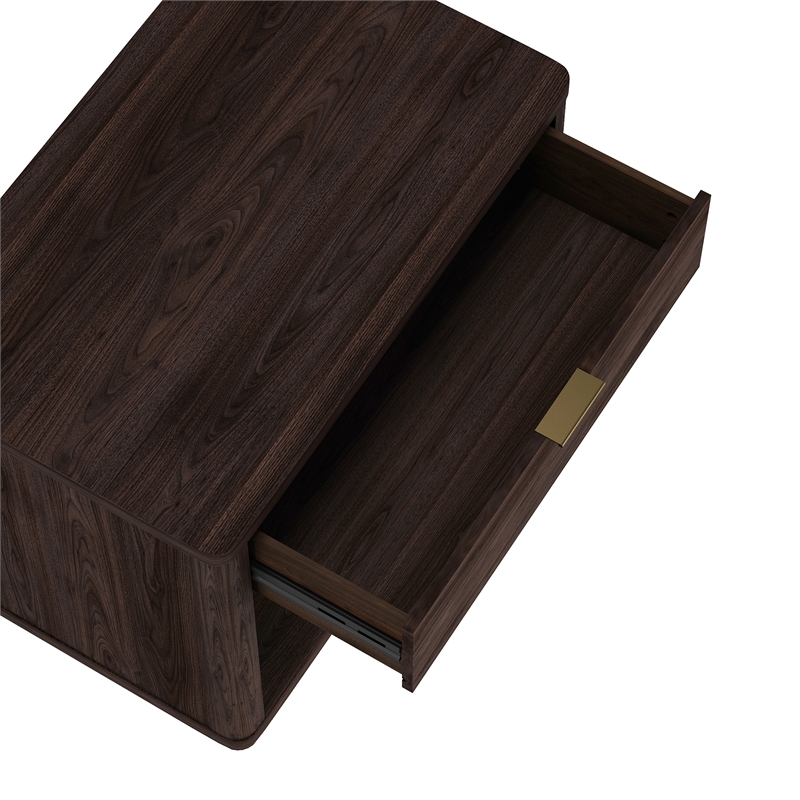 Evelyn Modern 32 Nightstand 2.0 with 1 Full Extension Drawer in Brown
