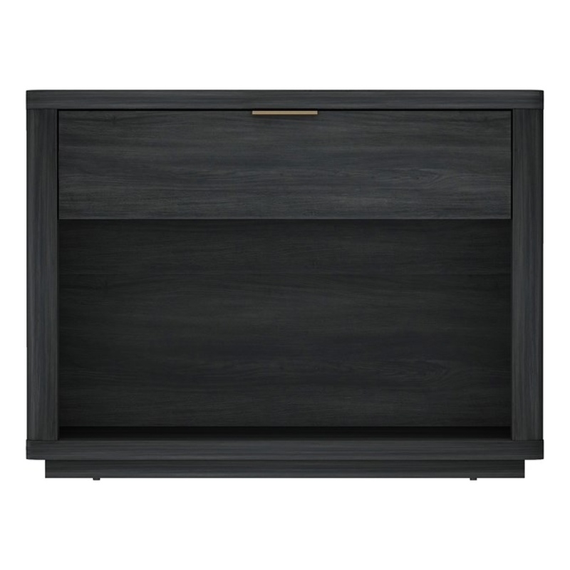 Evelyn Modern 32 Nightstand 2.0 with 1 Full Extension Drawer in Charcoal Grey