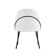 Gracie White and Black Leatherette Dining Chair with Steel Legs - Set of 2