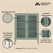 Amelia Modern 31.5 Accent Cabinet with 3 Adjustable Shelves in Green