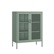 Amelia Modern 31.5 Accent Cabinet with 3 Adjustable Shelves in Green