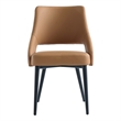 Tremont Saddle Leatherette Dining Chair with Metal Legs