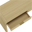 Grace Modern 54 Home Office Desk with 2 Drawers in Natural Oak and Gold