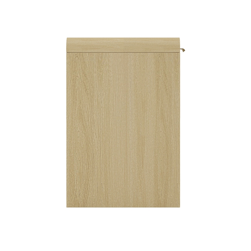 Grace Modern 54 Home Office Desk with 2 Drawers in Natural Oak and Gold
