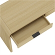 Grace Modern 54 Home Office Desk with 2 Drawers in Natural Oak and Black