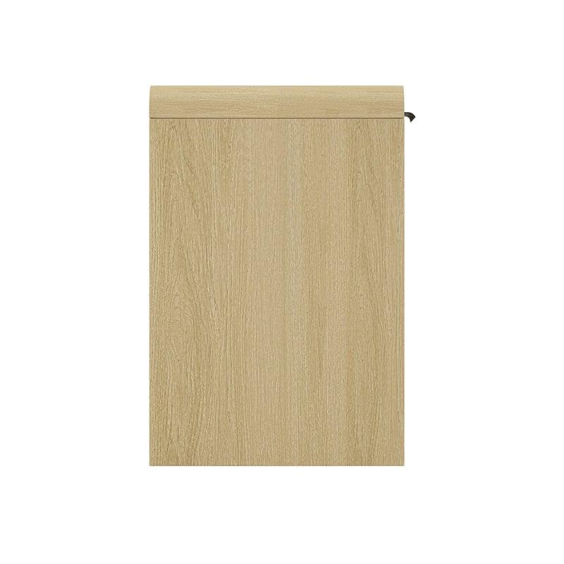 Grace Modern 54 Home Office Desk with 2 Drawers in Natural Oak and Black
