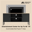 Landen Modern 47 TV Stand with 6 Fixed Shelves in Black
