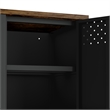 Landen Modern 47 TV Stand with 6 Fixed Shelves in Black