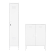 2-Piece Naomi Accent & Storage Cabinets with 8 Adjustable Shelves in White