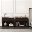 Evelyn Modern 32 Brown Nightstand 2.0 with 2 Full Extension Drawers - Set of 2