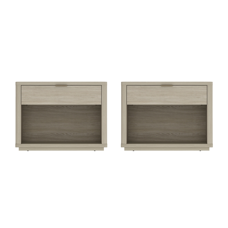 Evelyn Modern 32 Natural Nightstand 2.0 with 2 Full Extension Drawers - Set of 2