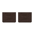 Evelyn Modern 32 Brown Nightstand 4.0 with 6 Full Extension Drawers- Set of 2