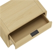 Grace Modern Nightstand with 4 Drawers in Natural Oak and Black - Set of 2