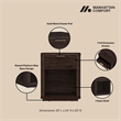 Evelyn Modern Nightstand with 2 Full Extension Drawers in Brown - Set of 2