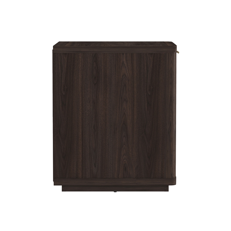 Evelyn Modern Nightstand with 2 Full Extension Drawers in Brown - Set of 2