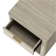 Evelyn Modern Nightstand with Full Extension Drawer in Natural (Set of 2)