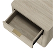 Evelyn Modern Nightstand with 6 Full Extension Drawers in Natural - Set of 2