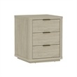 Evelyn Modern Nightstand with 6 Full Extension Drawers in Natural - Set of 2