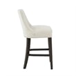 Beever Cream Chenille Counter Stool  with Rubberwood Legs - Set of 3