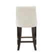 Beever Cream Chenille Counter Stool  with Rubberwood Legs - Set of 3