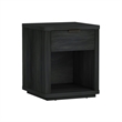 Evelyn Modern Nightstand with 1 Full Extension Drawer in Charcoal Grey