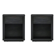 Evelyn Modern Nightstand with 2 Full Extension Drawers in Grey - Set of 2