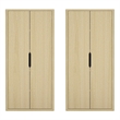 Rivington Modern Bookcase Cabinet in Natural Oak (5-Shelf) - Set of 2