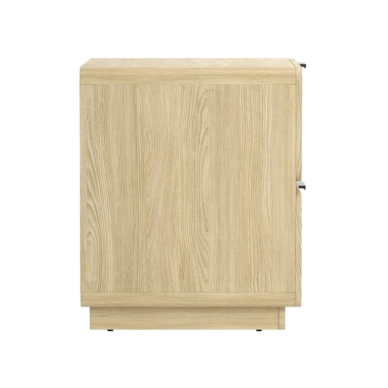 Chrystie Contemporary Modern Nightstand in Natural (2-Drawer) - Set of 2