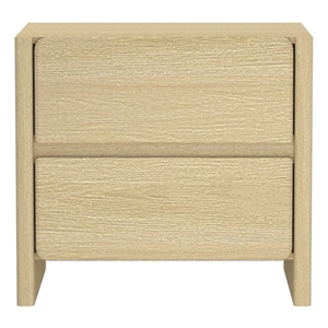 Linda Modern 24&quot Nightstand in Natural Oak (2-Drawer)