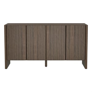 Linda Modern 60&quot Sideboard in Walnut Brown (4-Shelf)