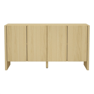 Linda Modern 60&quot Sideboard in Natural Oak (4-Shelf)