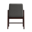Stella Modern Wood Velvet Armchair in Graphite - Set of 4