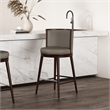 Evalyn Modern Wood Upholstered Barstool in Taupe