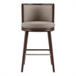 Evalyn Modern Wood Upholstered Barstool in Taupe