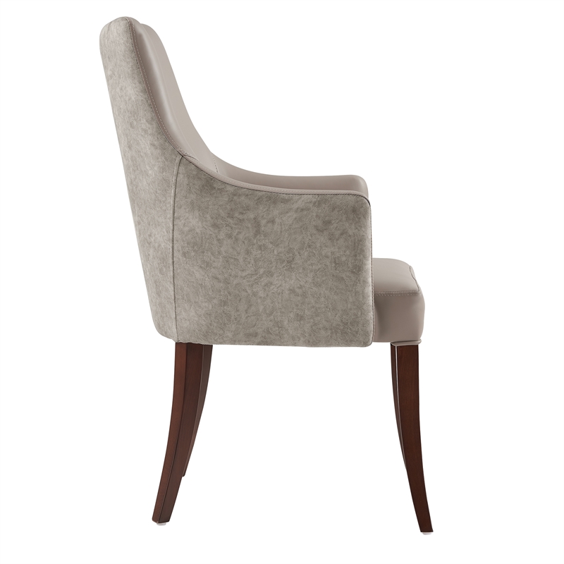 Connie Modern 6-Piece Dining Chair Set in Taupe