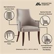 Connie Modern 6-Piece Dining Chair Set in Taupe