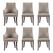 Connie Modern 6-Piece Dining Chair Set in Taupe