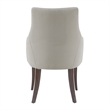 Connie Modern Wood Vegan Leather and Velvet Armchair in Light Gray