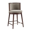 Evalyn Modern Wood Upholstered Counter Stool in Dove